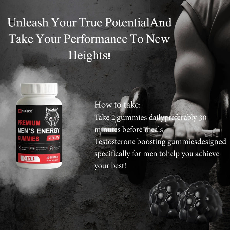 Nulsee Men’s Daily Functional Gummies — 8-in-1 Botanical Blend