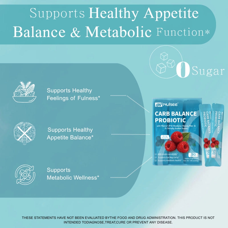 Nulsee Carb Balance Probiotic — Daily Fiber & Pre/Probiotic Formula